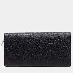 مملوكة مسبقًا Louis Vuitton Black Leather Empreinte Emilie Wallet
