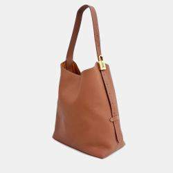 Pre Owned حقيبة يد لوي فيتون هوبو جلد بني ميديوم منخفض المفتاح