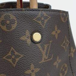 مملوكة مسبقًا Louis Vuitton Brown Coated Canvas Monogram Montaigne MM
