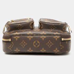 Pre Owned Louis Vuitton Brown Monogram Utility Satchel