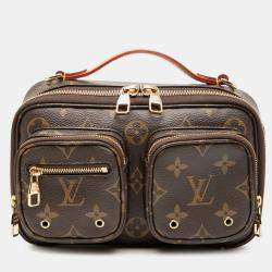 Pre Owned Louis Vuitton Brown Monogram Utility Satchel
