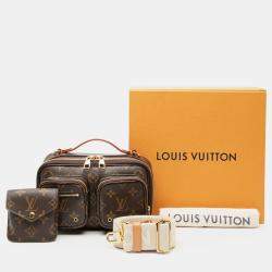 Pre Owned Louis Vuitton Brown Monogram Utility Satchel