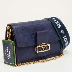 مملوكة مسبقًا حقيبة لوي فيتون دوفين مونوغرام أمبروط جلد أزرق/أخضر إصدار محدود MM