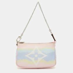 Pre Owned Louis Vuitton Escale Mini Pastel Monogram Canvas Canvas Pochette Accessoires