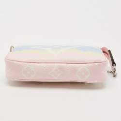 Pre Owned Louis Vuitton Escale Mini Pastel Monogram Canvas Canvas Pochette Accessoires