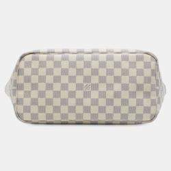 مملوكة مسبقًا حقيبة لويس فيتون نيفيرفول MM دامير أزور بيضاء