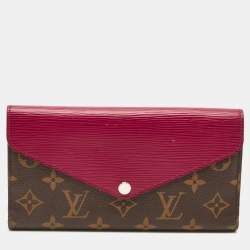 Pre Owned محفظة لوي فيتون طويلة ماري لو قماش مونوغرام وجلد إيبي فوشيا