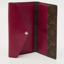 Pre Owned محفظة لوي فيتون طويلة ماري لو قماش مونوغرام وجلد إيبي فوشيا