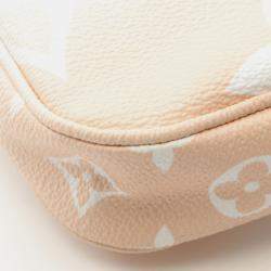 Pre Owned حقيبة لويس فيتون متعددة البوشيت بأكسسوارات وردية/بيج كانفاس مونوغرام عملاقة للكتف