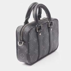 Pre Owned Louis Vuitton Nano Porte Documents Voyage Monogram Eclipse Canvas Shoulder Bag