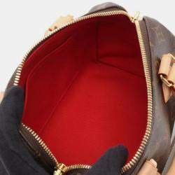 Pre Owned Louis Vuitton Speedy Bandouliere 20 Beige Monogram Canvas Shoulder Bag