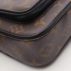 Pre Owned حقيبة لوي فيتون كريستوفر صغيرة بحزام متقاطع قماش مونوغرام ماكاسار قابل للارتداء