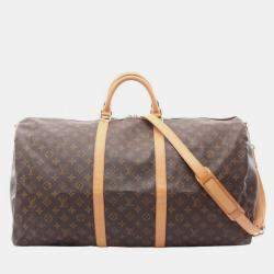 Pre Owned Louis Vuitton Keepall Bandouliere 60 Monogram Canvas Boston Bag