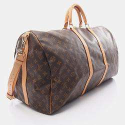 Pre Owned Louis Vuitton Keepall Bandouliere 60 Monogram Canvas Boston Bag
