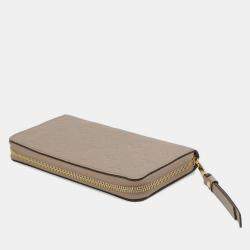 Pre Owned Louis Vuitton Zippy Wallet Tourterelle Monogram Empreinte Leather