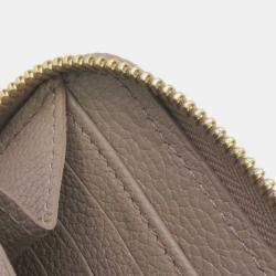 Pre Owned Louis Vuitton Zippy Wallet Tourterelle Monogram Empreinte Leather