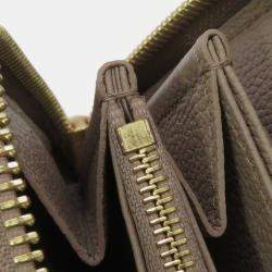 Pre Owned Louis Vuitton Zippy Wallet Tourterelle Monogram Empreinte Leather