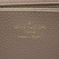 Pre Owned Louis Vuitton Zippy Wallet Tourterelle Monogram Empreinte Leather