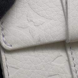 Pre Owned Louis Vuitton Flap Soft Trunk Messenger White Taurillon Leather