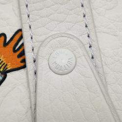 Pre Owned Louis Vuitton Flap Soft Trunk Messenger White Taurillon Leather