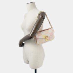 Pre Owned Louis Vuitton Pochette Metis Ew PeachDamier Licious