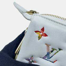 Pre Owned Louis Vuitton Coussin Blanc/Pink Monogram Lamb Leather Size Pm