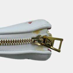 Pre Owned Louis Vuitton Coussin Blanc/Pink Monogram Lamb Leather Size Pm