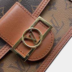 مملوكة مسبقًا Louis Vuitton Portefeuille Dauphine Noir Monogram/Monogram Reverse Canvas