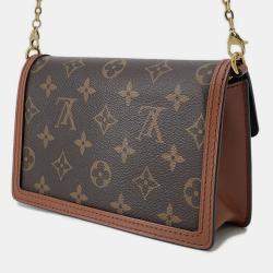 مملوكة مسبقًا Louis Vuitton Portefeuille Dauphine Noir Monogram/Monogram Reverse Canvas