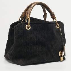 مملوكة مسبقًا Louis Vuitton Whisper PM Black Monogram Kohl Suede Bag