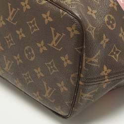 Pre Owned Louis Vuitton World Tour Neverfull MM NM Black Monogram Canvas Bag