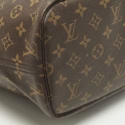 Pre Owned Louis Vuitton World Tour Neverfull MM NM Black Monogram Canvas Bag