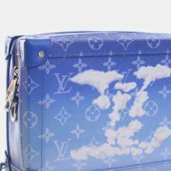 Pre Owned حقيبة لويس فيتون "سوفت ترنك ميسينجر" بنقوش السحاب الأزرق المونوغرامي