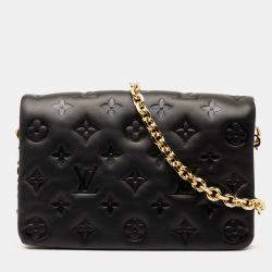 مملوكة مسبقًا Louis Vuitton Black Monogram Embossed Pochette Coussin