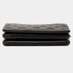 مملوكة مسبقًا Louis Vuitton Black Monogram Embossed Pochette Coussin