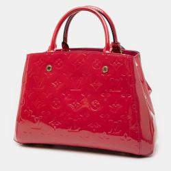 Pre Owned حقيبة لوي فيتون مونتيني فيرنيه مونوغرام حمراء BB