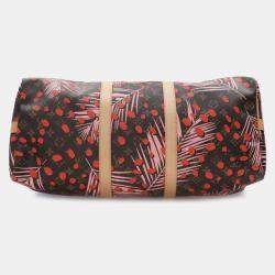 Pre Owned Louis Vuitton Brown Monogram Jungle Dots Keepall Bandouliere 50
