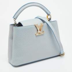 مملوكة مسبقًا Louis Vuitton Capucines BB Blue Iridescent Taurillon Leather Top Handle Bag