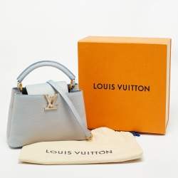 مملوكة مسبقًا Louis Vuitton Capucines BB Blue Iridescent Taurillon Leather Top Handle Bag