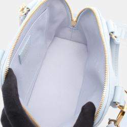 Pre Owned حقيبة لويس فويتون ألما سوفت بي بي جلد العجل زرقاء حقيبة كروس بودي