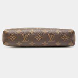 مملوكة مسبقًا حقيبة كلاتش لويس فيتون بالاس مونوغرام بني وأسود