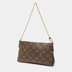 مملوكة مسبقًا حقيبة كلاتش لويس فيتون بالاس مونوغرام بني وأسود