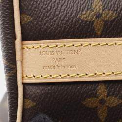 مملوكة مسبقًا حقيبة لوي فيتون سبيدي باندوليير 25 بوسطن جلد كانفاس مونوغرام بني