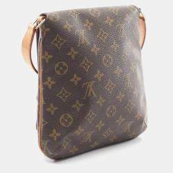 Pre Owned Louis Vuitton Musette Salsa Long Brown Monogram Canvas Shoulder Bag