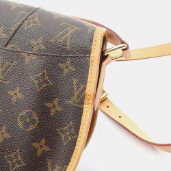 مملوكة مسبقًا Louis Vuitton Menilmontant PM Brown Monogram Canvas Leather Crossbody Bag