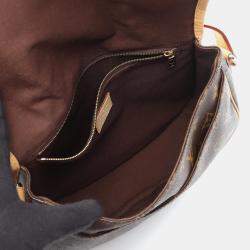 مملوكة مسبقًا Louis Vuitton Menilmontant PM Brown Monogram Canvas Leather Crossbody Bag