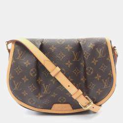 مملوكة مسبقًا Louis Vuitton Menilmontant PM Brown Monogram Canvas Leather Crossbody Bag