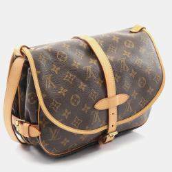 Pre Owned Louis Vuitton Saumur 30 Brown Monogram Canvas Shoulder Bag