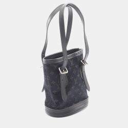 مملوكة مسبقًا Louis Vuitton Bucket Black Monogram Satin Shoulder Bag