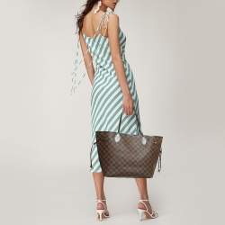 مملوكة مسبقًا Louis Vuitton Neverfull MM Damier Ebene Canvas Bag
